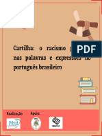 Cartilha o Racismo Presente Nas Palavras e Expressões No Português Brasileiro.