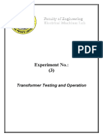 Experiment No.: (3) : Faculty of Engineering Electrical Machines Lab