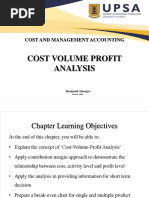 Cost Volume Profit Analysis Lecture Notes