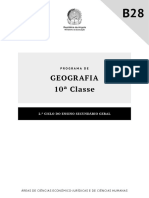 Geografia 10 Classe: Programa de