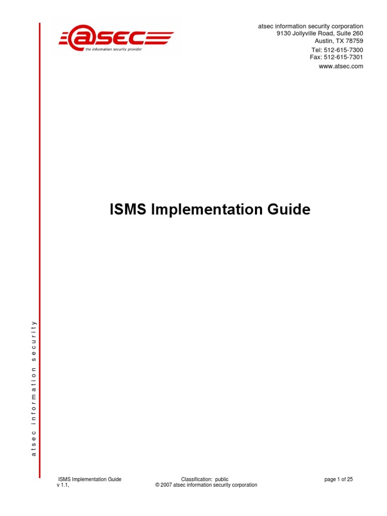 ISMS Implementation Guide and Examples | PDF | Information Security ...