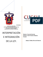 Interpretación e Integración de La Ley