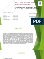 Experimental Investigation of Coconut Shell as a Replacement for Coarse Aggregate in Concrete