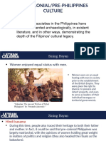 Pre-Colonial/Pre-Philippines Culture