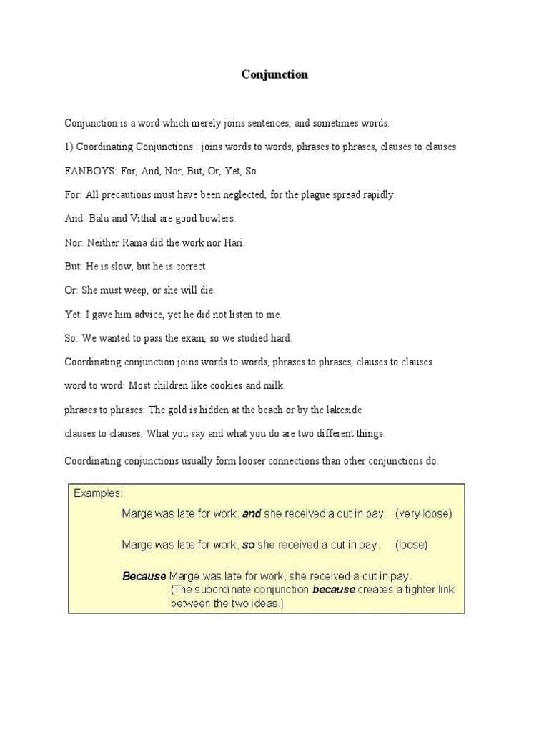 Image Result For Heres A List Of Conjunctions English Grammar Revolution