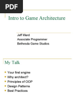 Intro To Game Architecture: Jeff Ward Associate Programmer Bethesda Game Studios