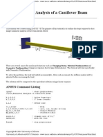 NonLinear Analysis of A Cantilever Beam