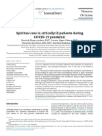 Spiritual Care in Critically Ill Patients During COVID-19 Pandemic