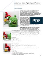 Angry Birds Red Cardinal and Green Pig Amigrumi Pattern