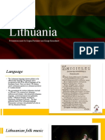 Lithuania: Presentation Made by Regina Pareikaitė and Elinga Ramoškaitė