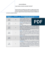 Guia de Calificación - Lista de Verificación