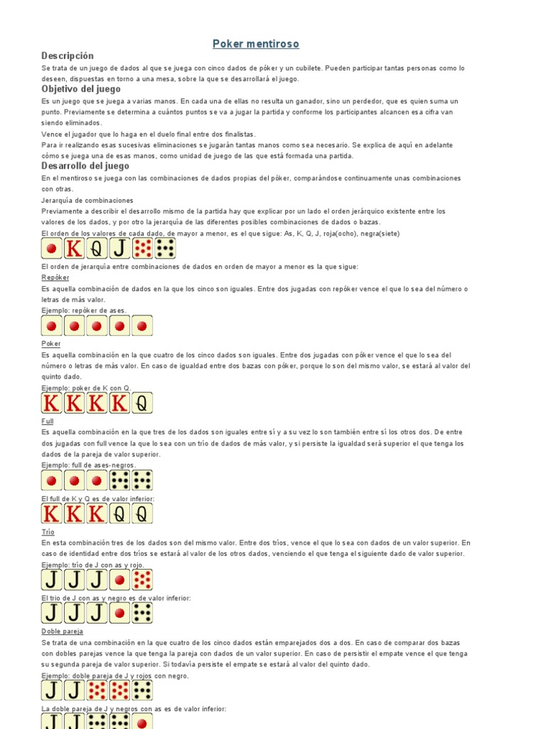 Reglas del juego de dados