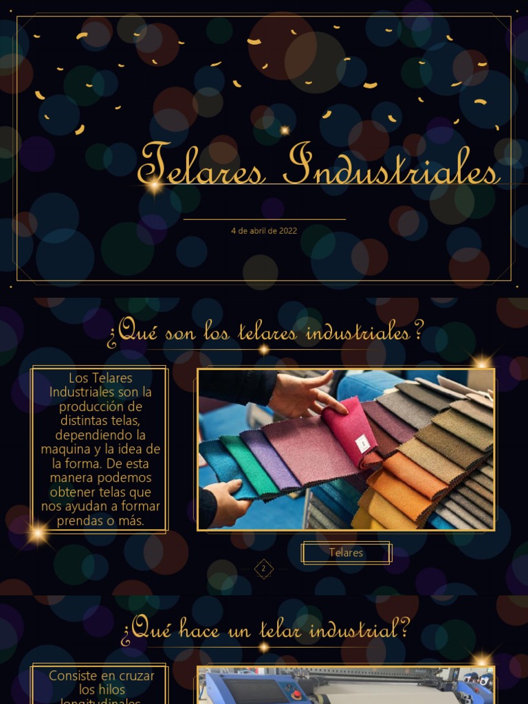 Tipos de Telares Industriales | PDF | Telar | Industria textil