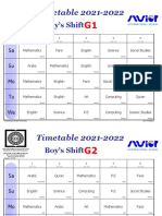 Updated Timetable 2020-2021