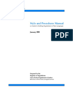 Style and Procedures Manual: January 2005