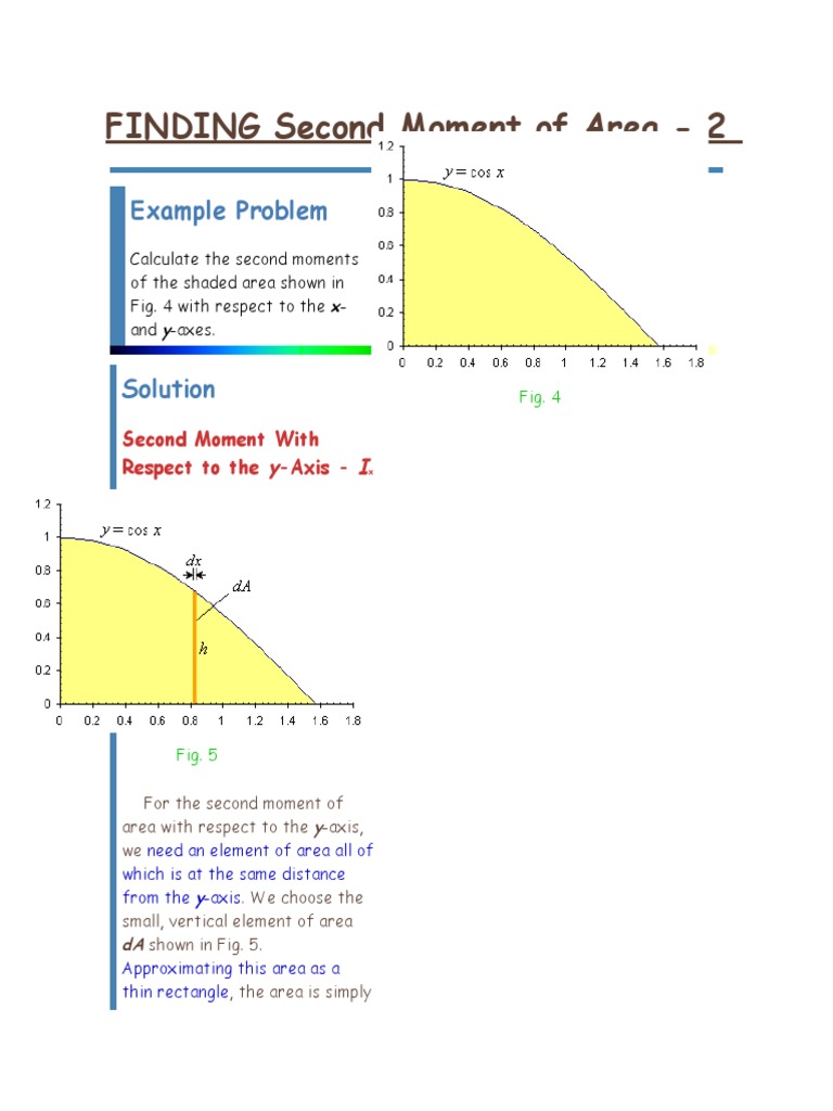 Calculating Second Moment of Area | PDF | Area | Elementary Mathematics