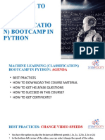 Welcome To Machine Learning (Classificatio N) Bootcamp in Python