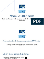 Module 2: CBRN Basics: Topic 2.3: Where To Find, Dangerous Goods UN Codes and Recognizing Production