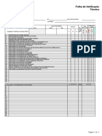 Checklist de inspeção técnica de quadro elétrico