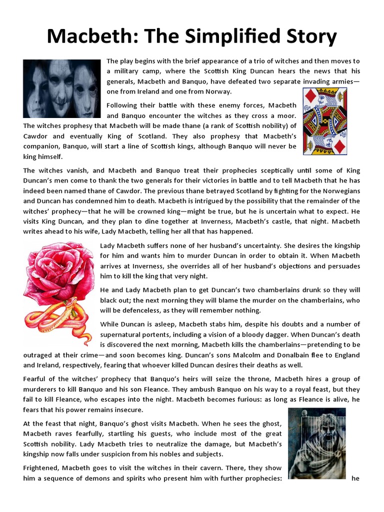 Macbeth: A Simplified Overview | PDF | Macbeth | Shakespearean Tragedies