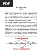 DNA Fingerprinting: (Notes)