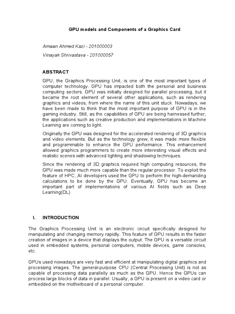 CASE STUDY-Types of GPU | PDF | Graphics Processing Unit | Dynamic ...