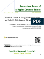 A Literature Review on Energy Healing Techniques and Biofield – Detection and Scientific Analysis