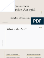 Consumer Protection Act 1986 Summary