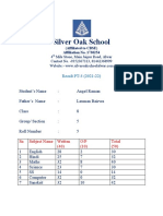 Silver Oak School PT-3 Results 2021-22