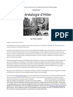 La Généalogie D'hitler: Par Miles Mathis