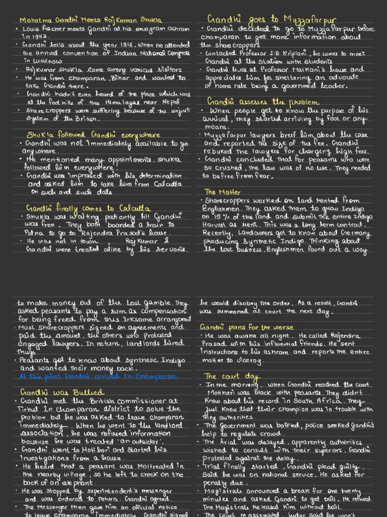 Gandhi's Champaran Journey | PDF