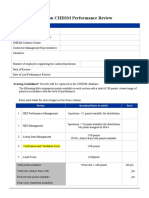FORMULIR CHESM Performance Review Protocol 26 September 2019