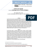 Metodologia ativa sensibiliza estudantes sobre o sagrado