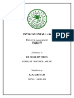 Environmental Law: End-Term Assignment