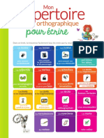 Mon R 233 Pertoire Orthographique Pour 233 Crire