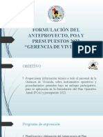 Formulación Del Anteproyecto, Poa y Presupuestos