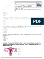 Prova 2 de Biologia EJA 2022 Com Gabarito