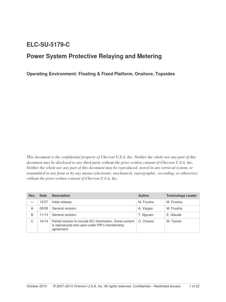 ELCSU5179C Power System Protective Relaying and Metering PDF