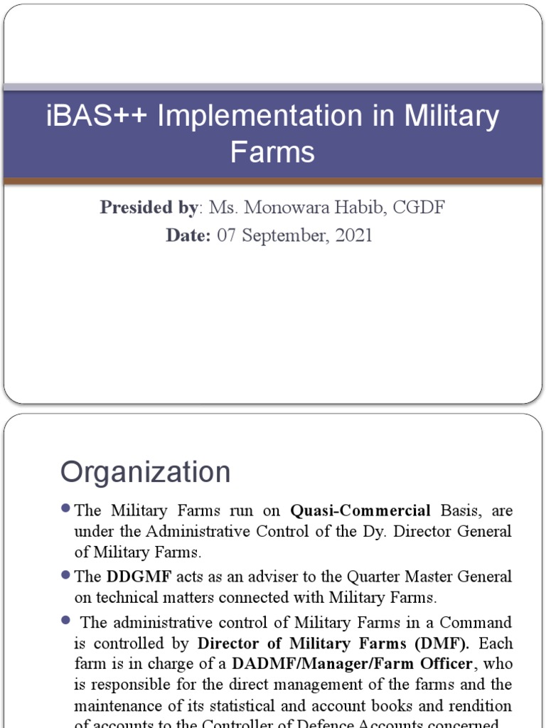 iBAS++ Implementation in Military Farms | PDF