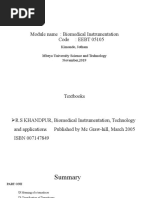 Biomedical instrumentation-LR 3