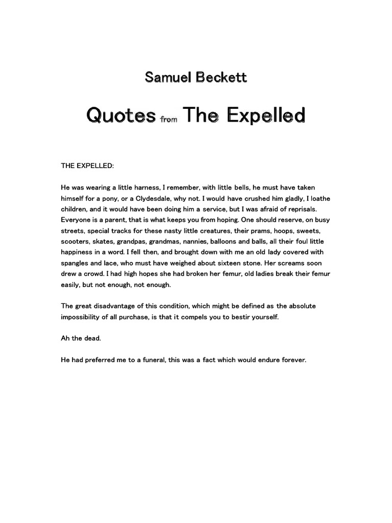 Samuel Beckett's 