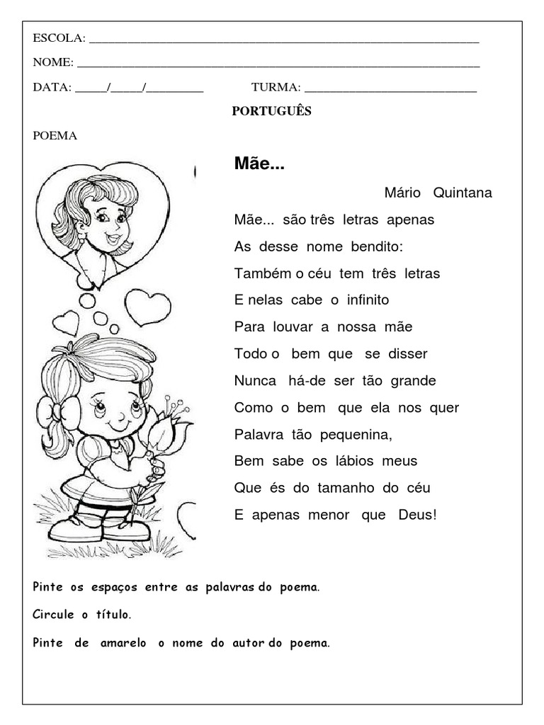 Poema "Mãe" de Mário Quintana | PDF