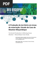 A Produção Do Território em Áreas de Mineração: Estudo de Caso de Moatize-Moçambique