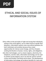 Ethical and Social Issues of Information System