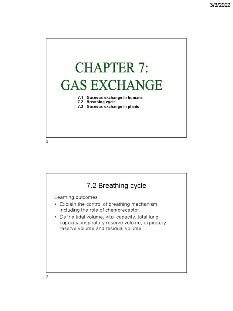 Understanding Respiratory Volumes | PDF | Exhalation | Breathing