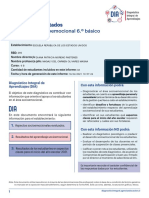 6B Informe de Resultados del curso en el Diagnóstico Socioemocional de 6.° básico.