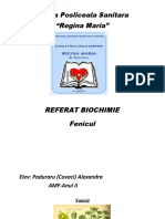 Referat Biochimie-Fenicul - Paduraru (Covaci) Alexandra - AMF An II