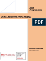 Unit 5: Advanced PHP & Mysql: Web Programming