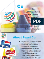 Pepsi Co: By, Darshit Siddhpura Kirti Sharma Reshmi Roby Rohit Arora Soumalika Ghosh Sourabh Solanki Sutapta Mukherjee