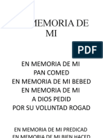 En Memoria de Mi